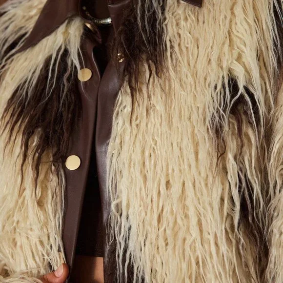 Multicolor Casual Women's Faux Fur Christmas Coat